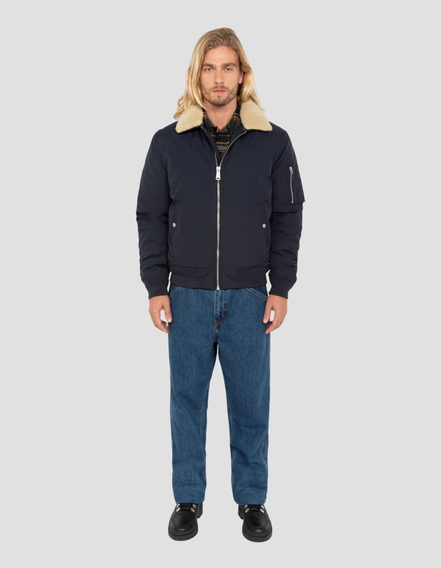 Giacca dell'esercito blu e beige