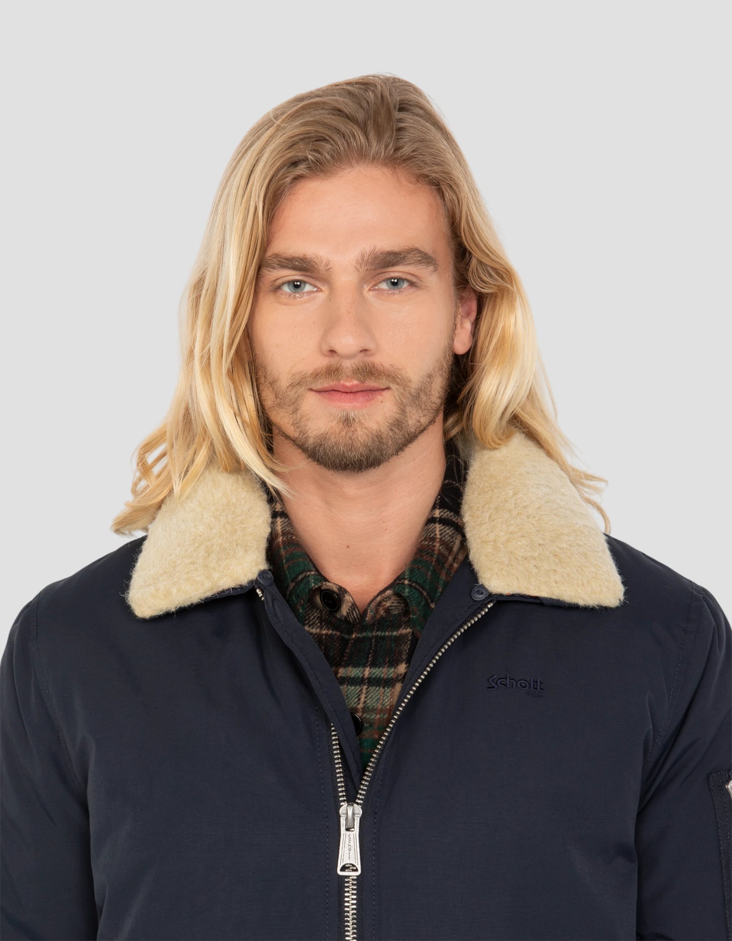 Giacca dell'esercito blu e beige