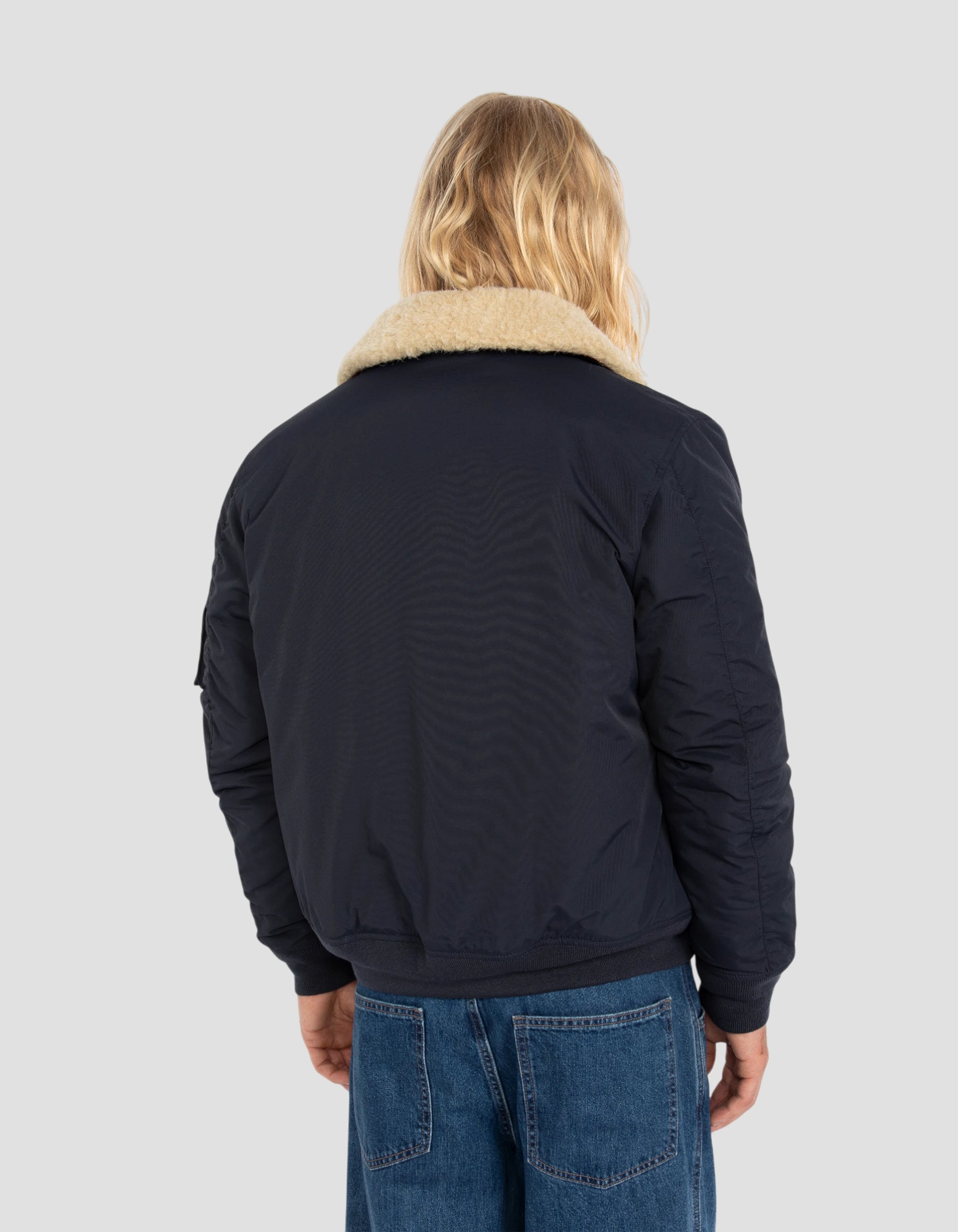 Giacca dell'esercito blu e beige-6