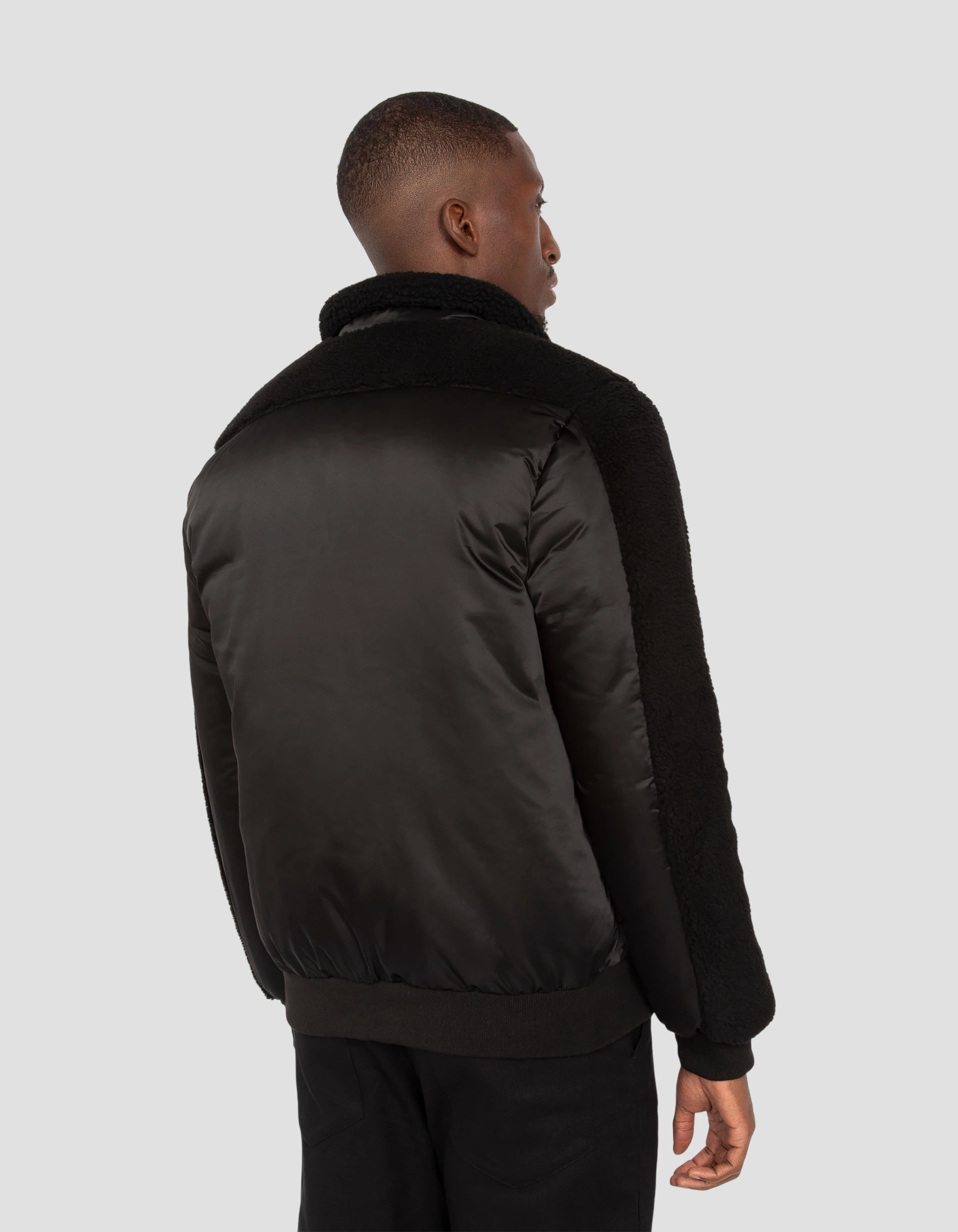 Chaqueta del ejército negro-6