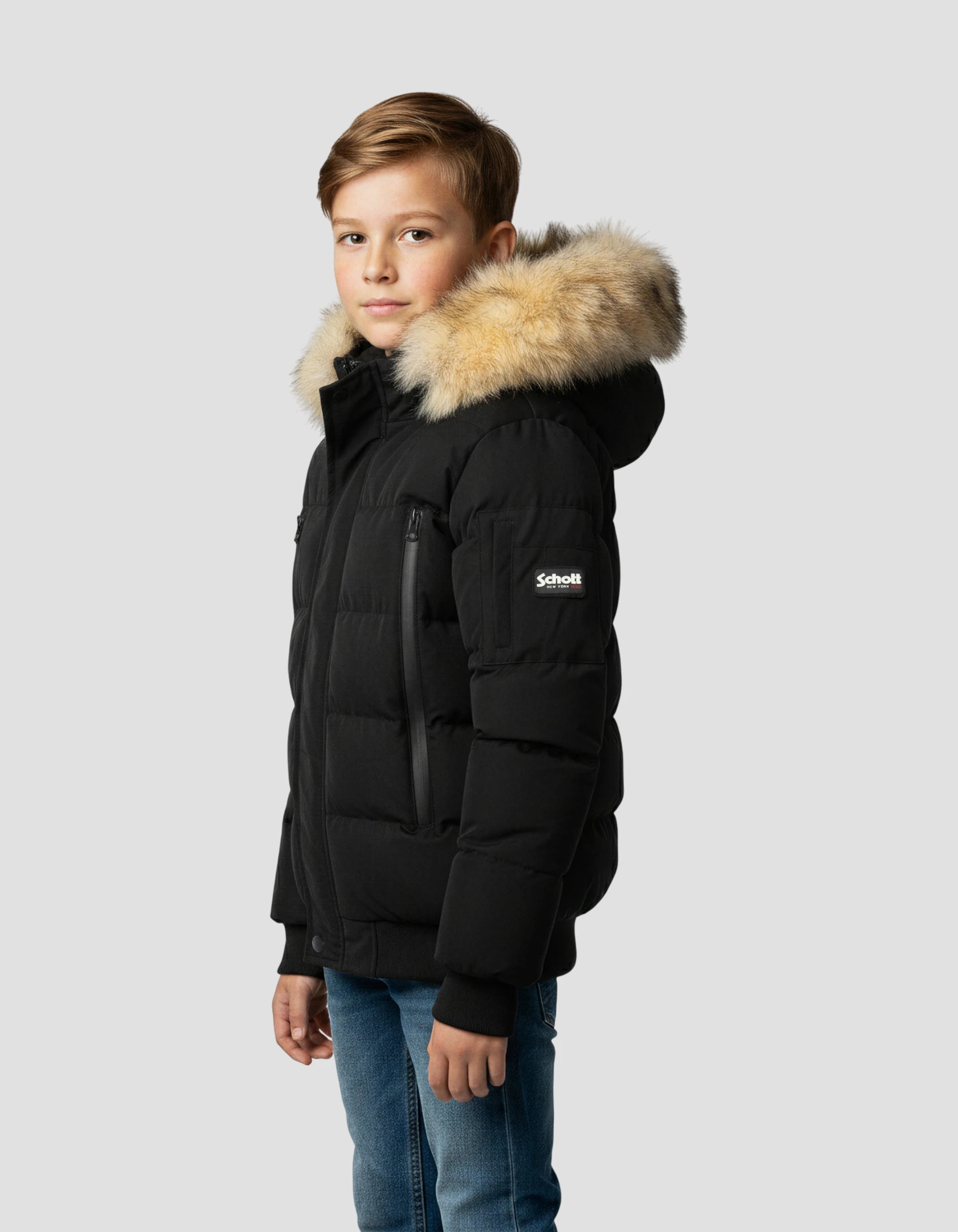 Chaqueta con capucha negra-3