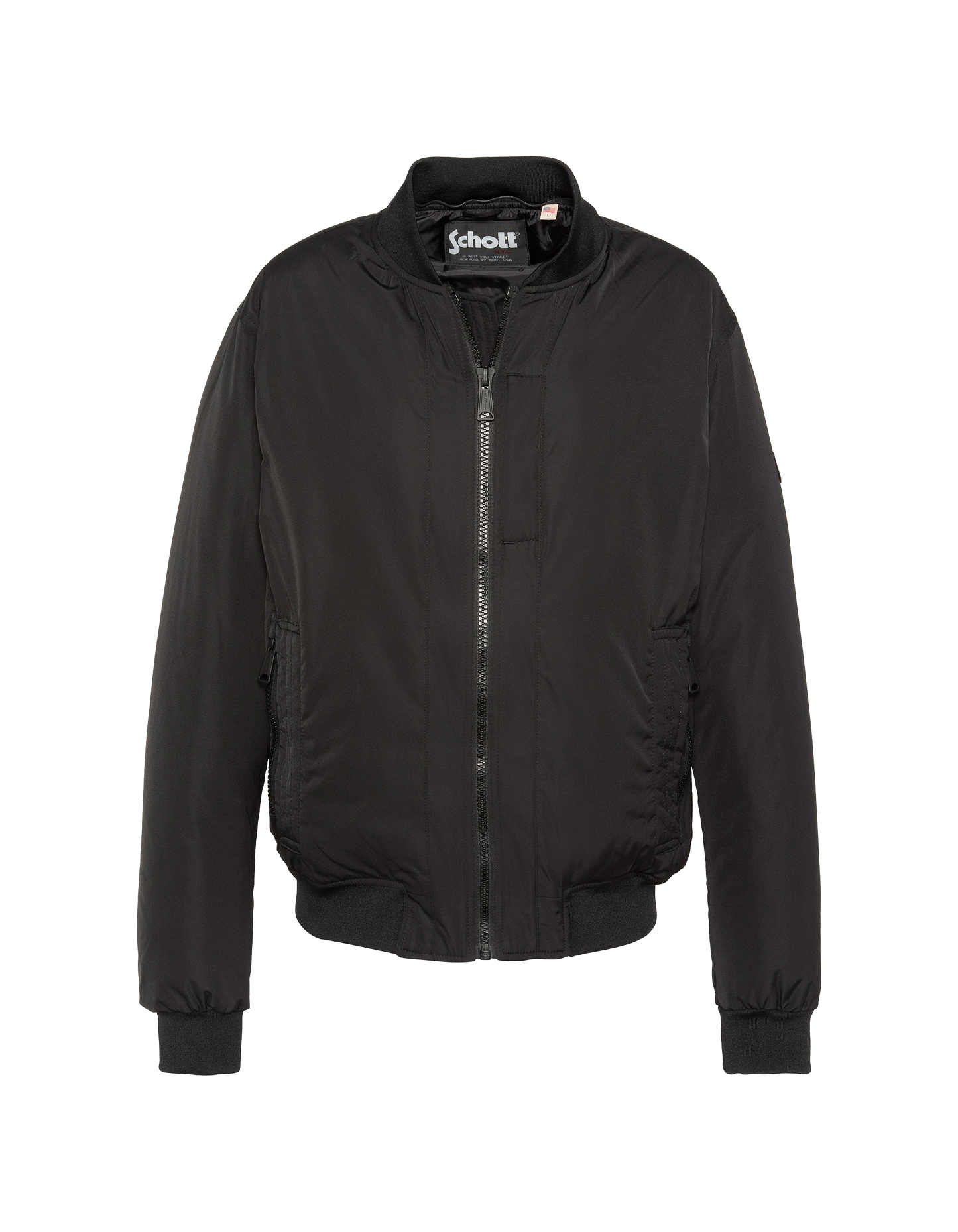 Chaqueta negra con capucha con Plastron extraíble