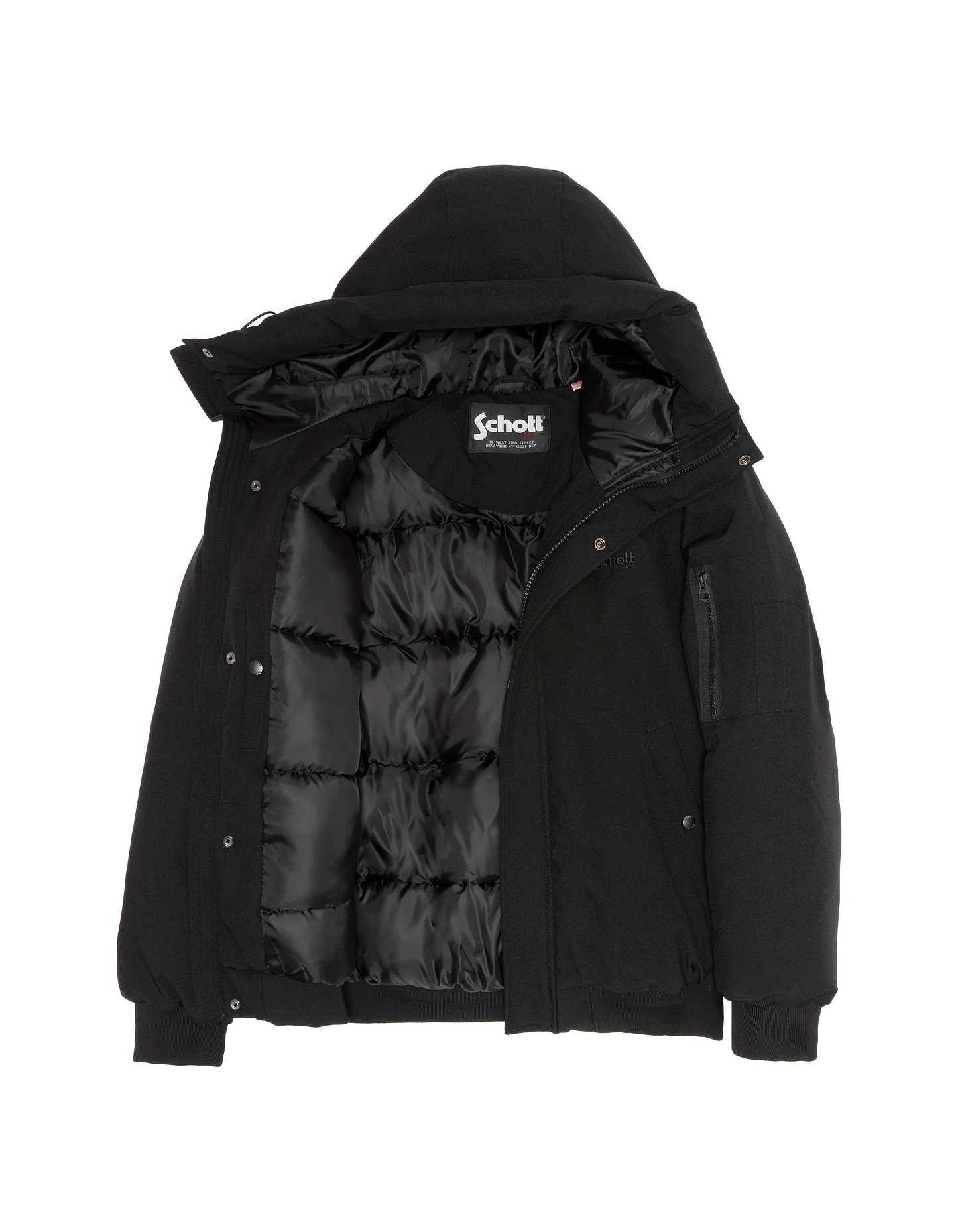 Chaqueta con capucha negra