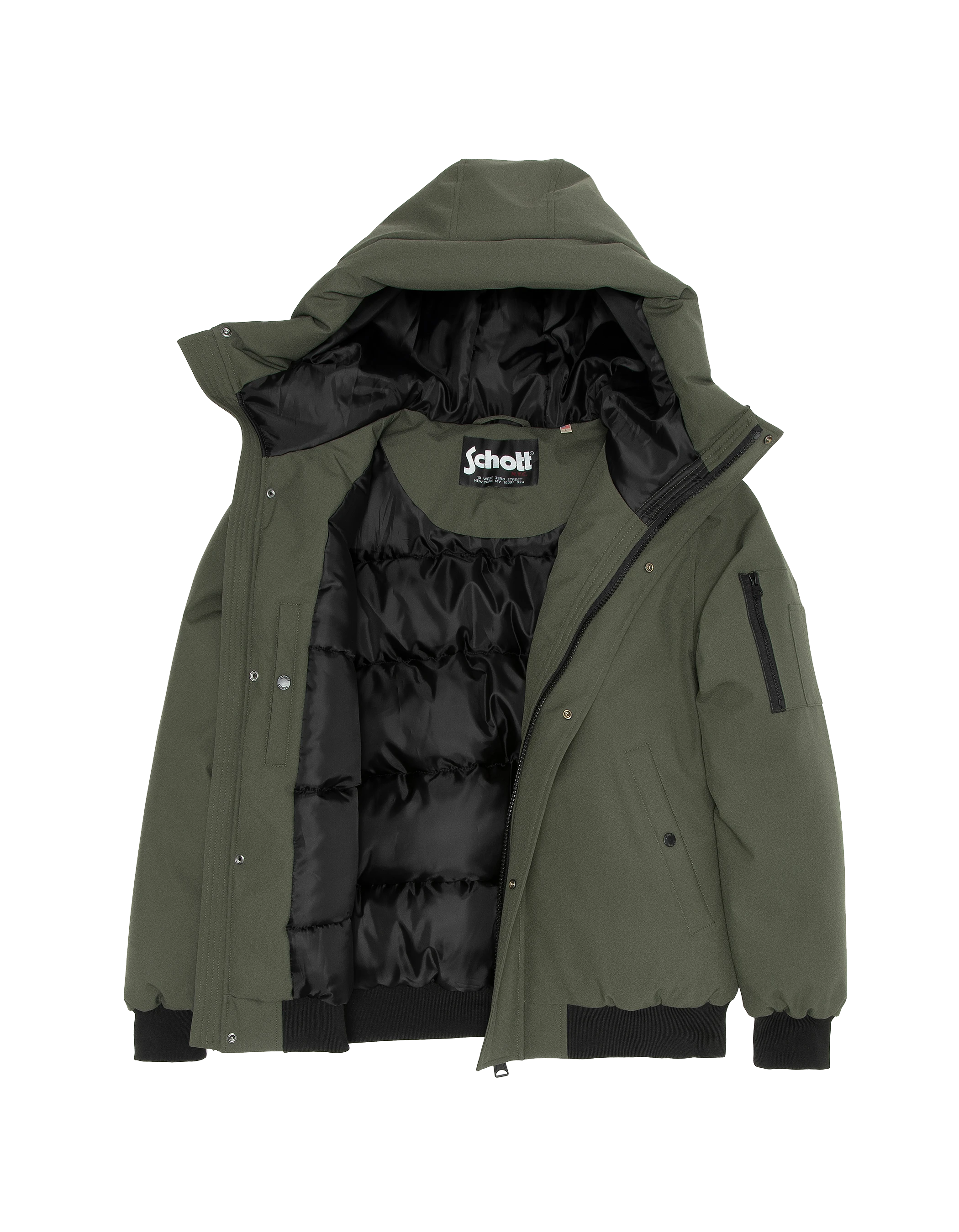 Chaqueta de color caqui con capucha-8