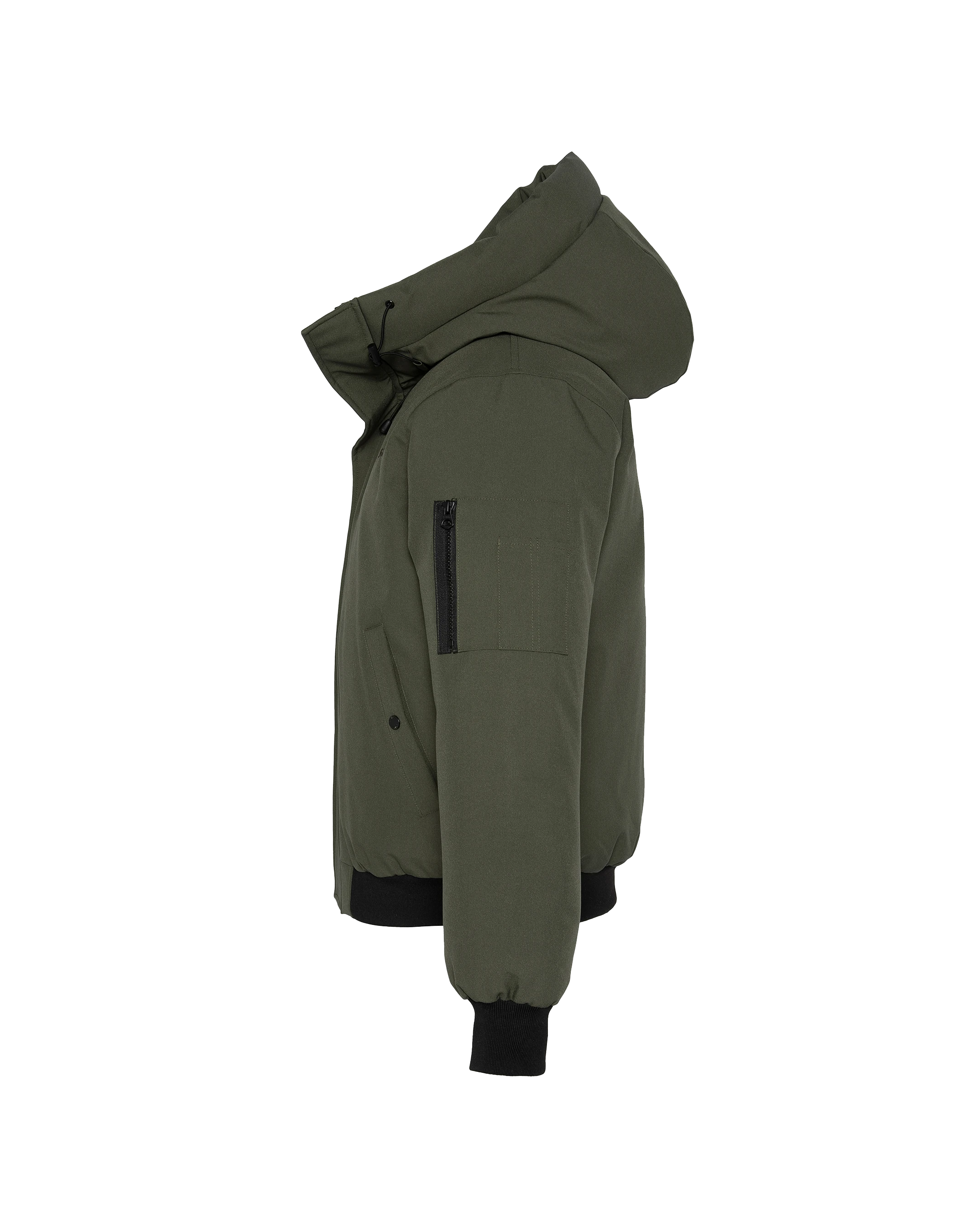 Chaqueta de color caqui con capucha-9