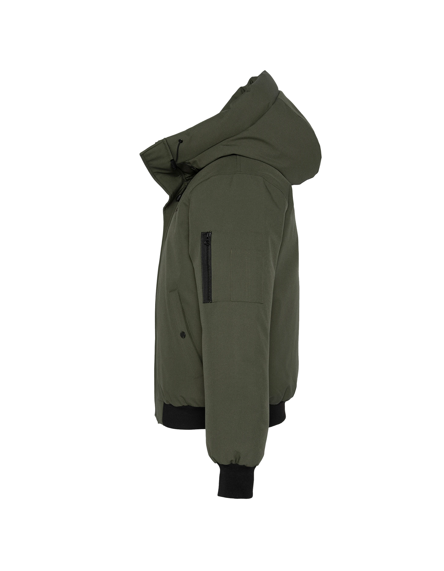 Chaqueta de color caqui con capucha