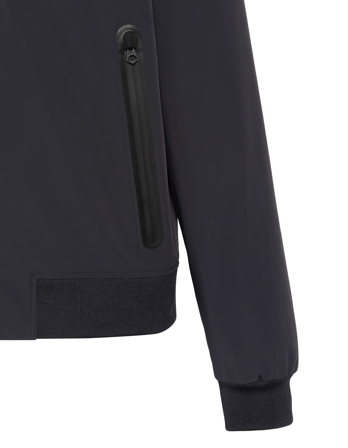 Capucha urbana de la chaqueta azul marino oscuro