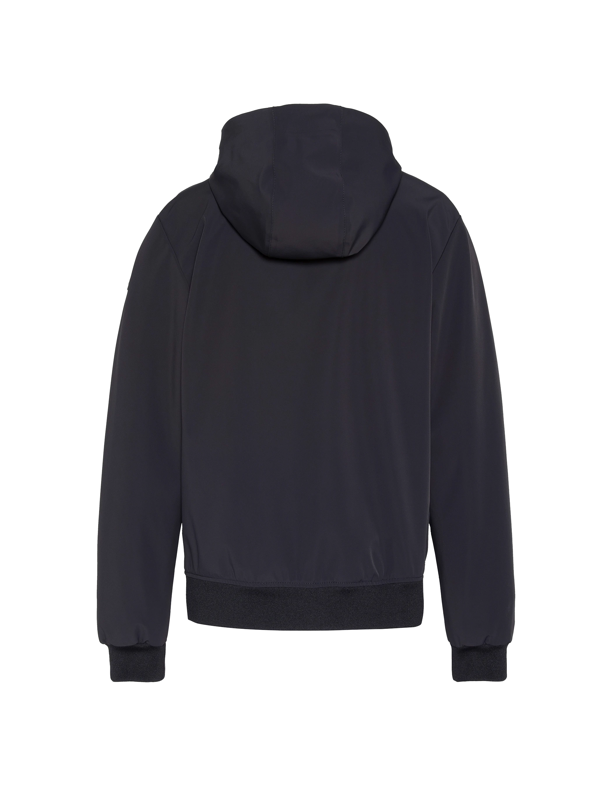 Capucha urbana de la chaqueta azul marino oscuro-2