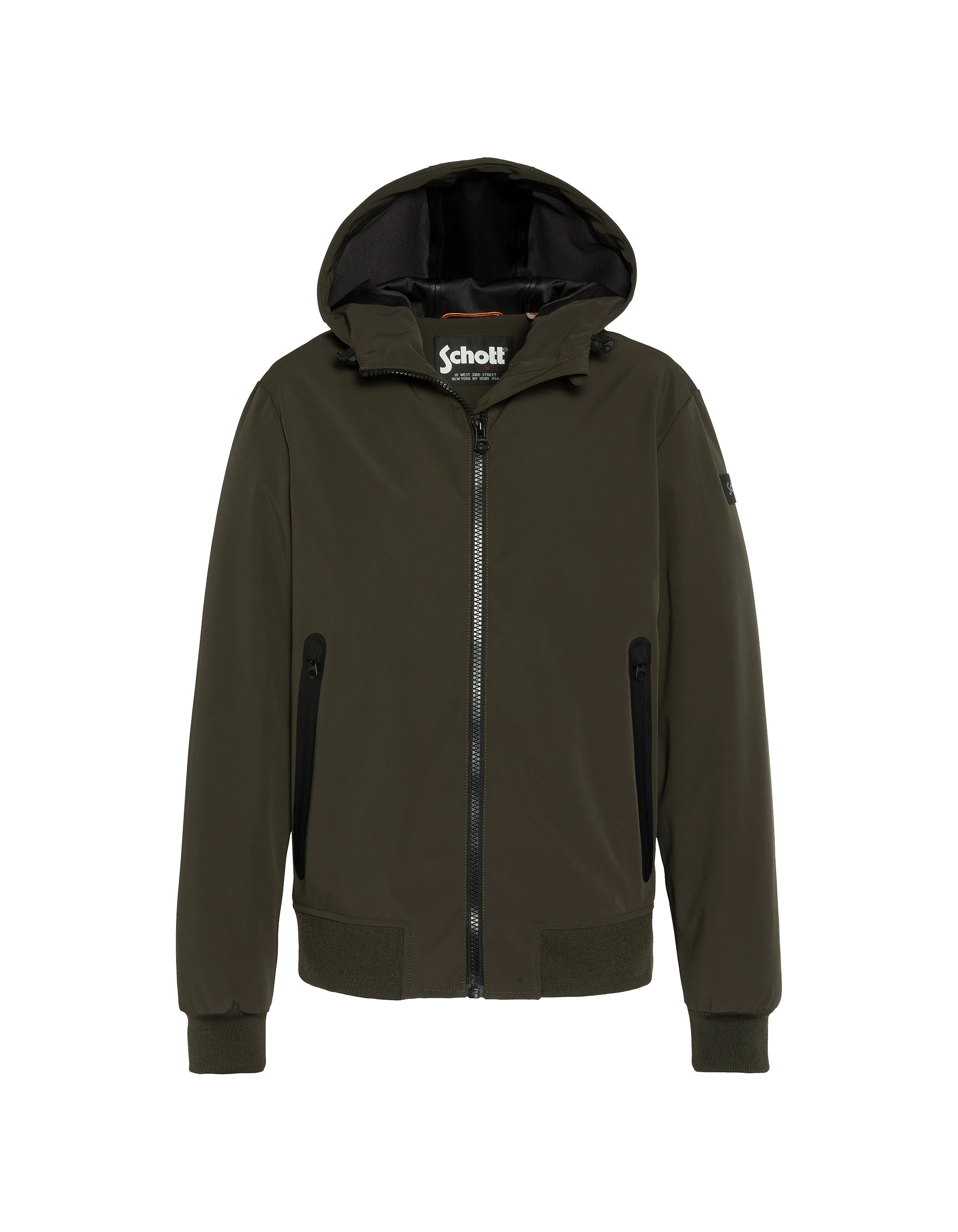 Chaqueta de color caqui urbano con encapuchas-1