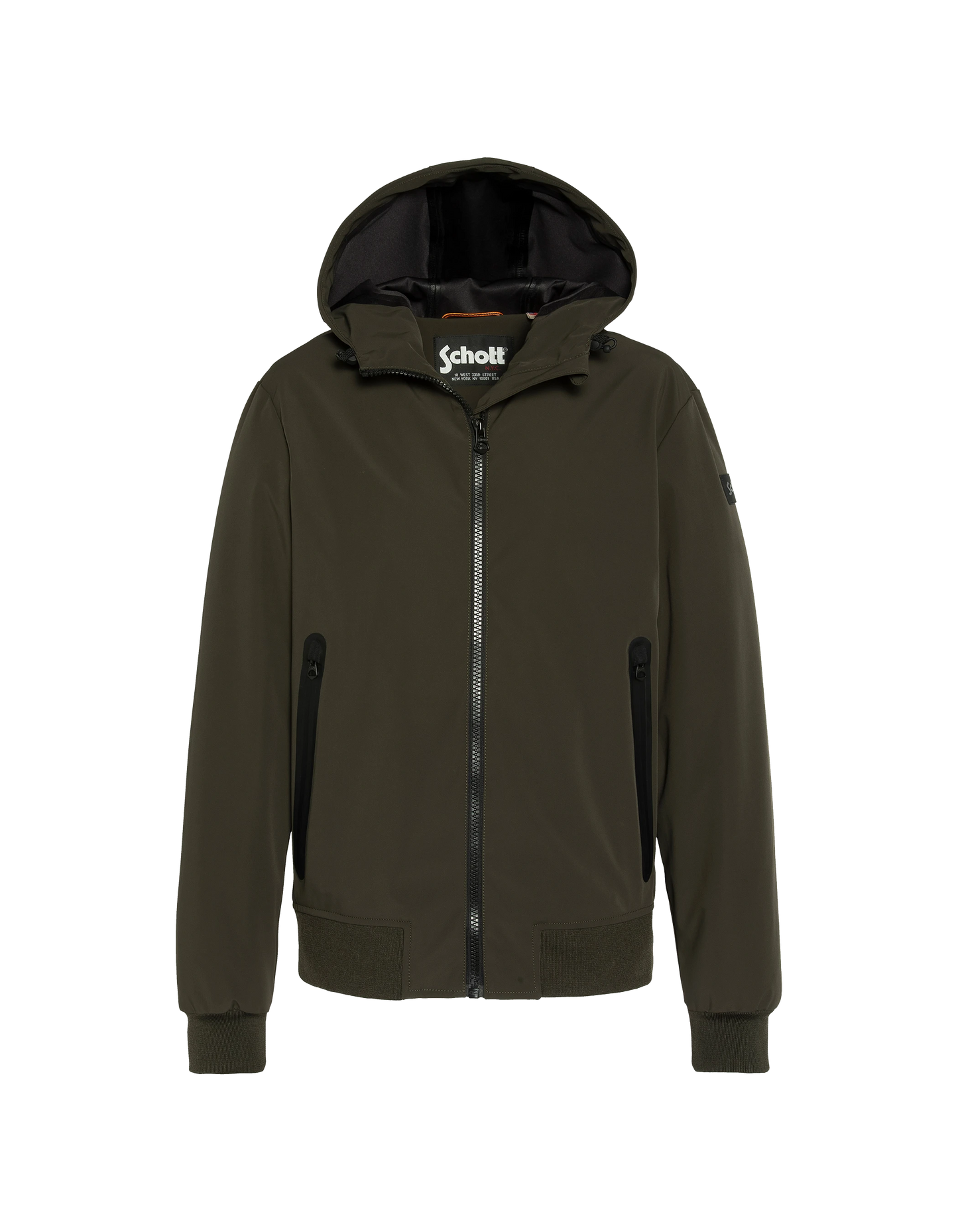 Chaqueta de color caqui urbano con encapuchas