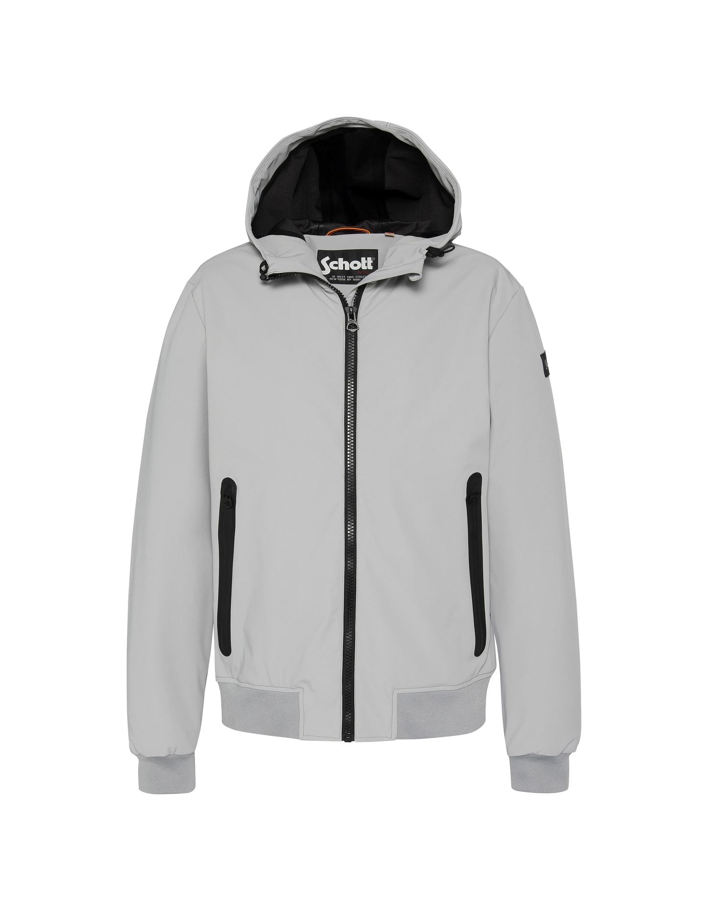Capucha urbana de chaqueta gris de acero