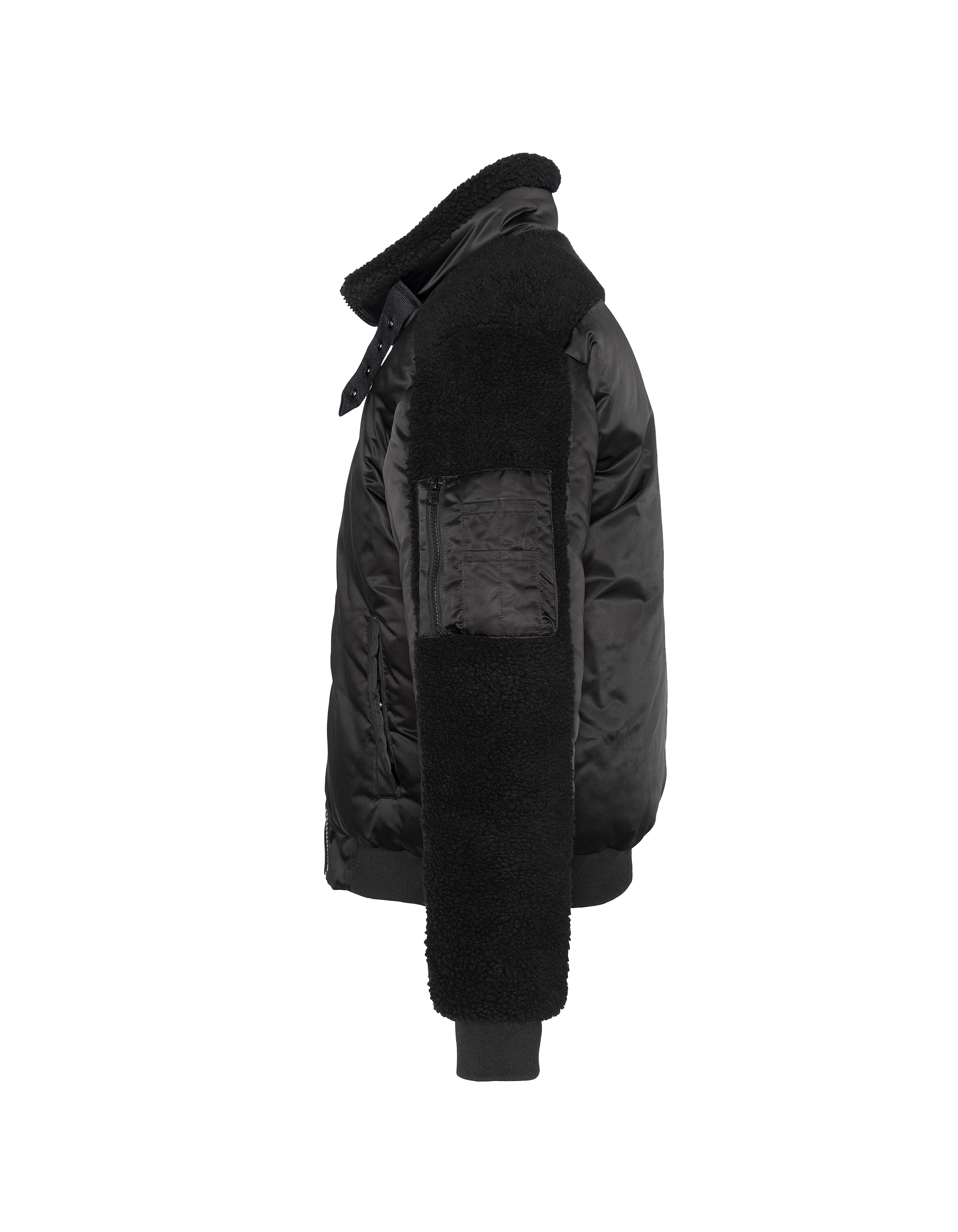 Chaqueta del ejército negro-8